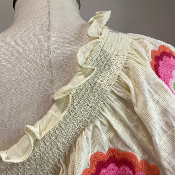 Plenty by Tracy Reese Embroidered Floral One-Shoulder Maxi Dress Sz Small Petite - Picture 8 of 10